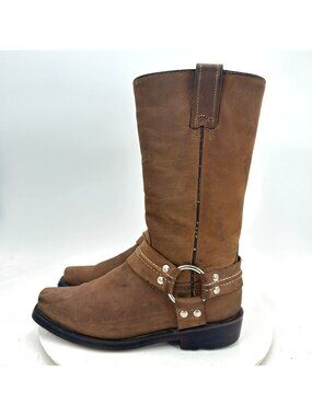 Forastero Men 7 Women 8 Brown Leather Harness Pull On Western Boot